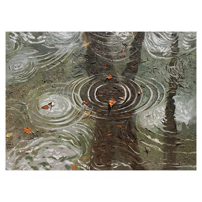 Tranquil Reflections in Rippling Waters - Serene Nature Oil Painting
