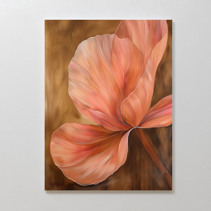 Elegant Blush Petals Floral Abstract Oil Painting for Modern Home Decor