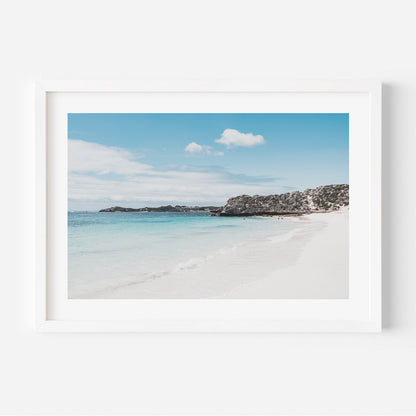 Serene Beachscape of Rottnest Island - Tranquil Ocean and Sandy Shore Oil Painting