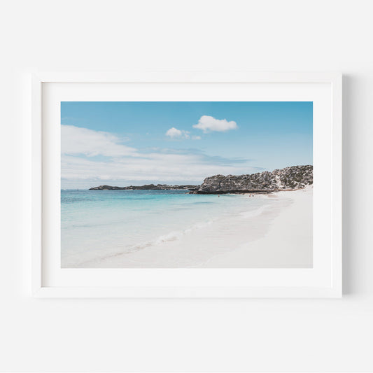 Serene Beachscape of Rottnest Island - Tranquil Ocean and Sandy Shore Oil Painting