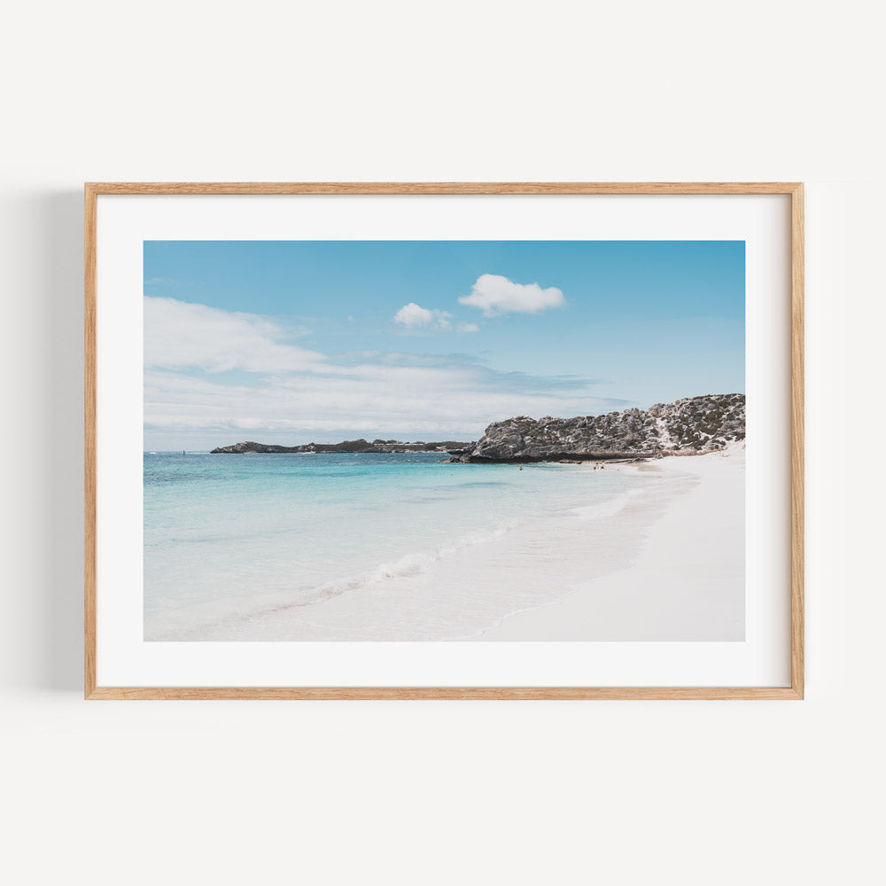 Serene Beachscape of Rottnest Island - Tranquil Ocean and Sandy Shore Oil Painting