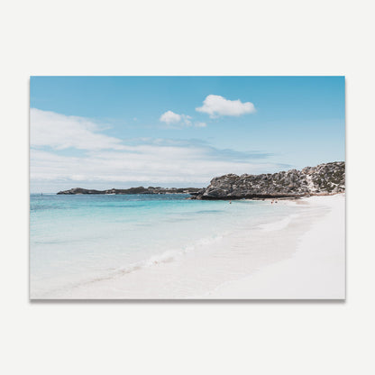 Serene Beachscape of Rottnest Island - Tranquil Ocean and Sandy Shore Oil Painting