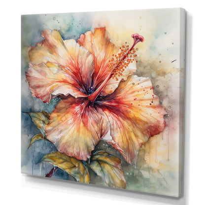 Hibiscus Bliss - Vibrant Flower Oil Painting for Home Decor