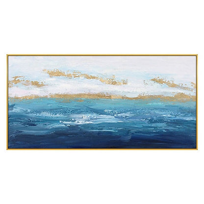 Serene Ocean Waves Oil Painting for Tranquil Home Decor