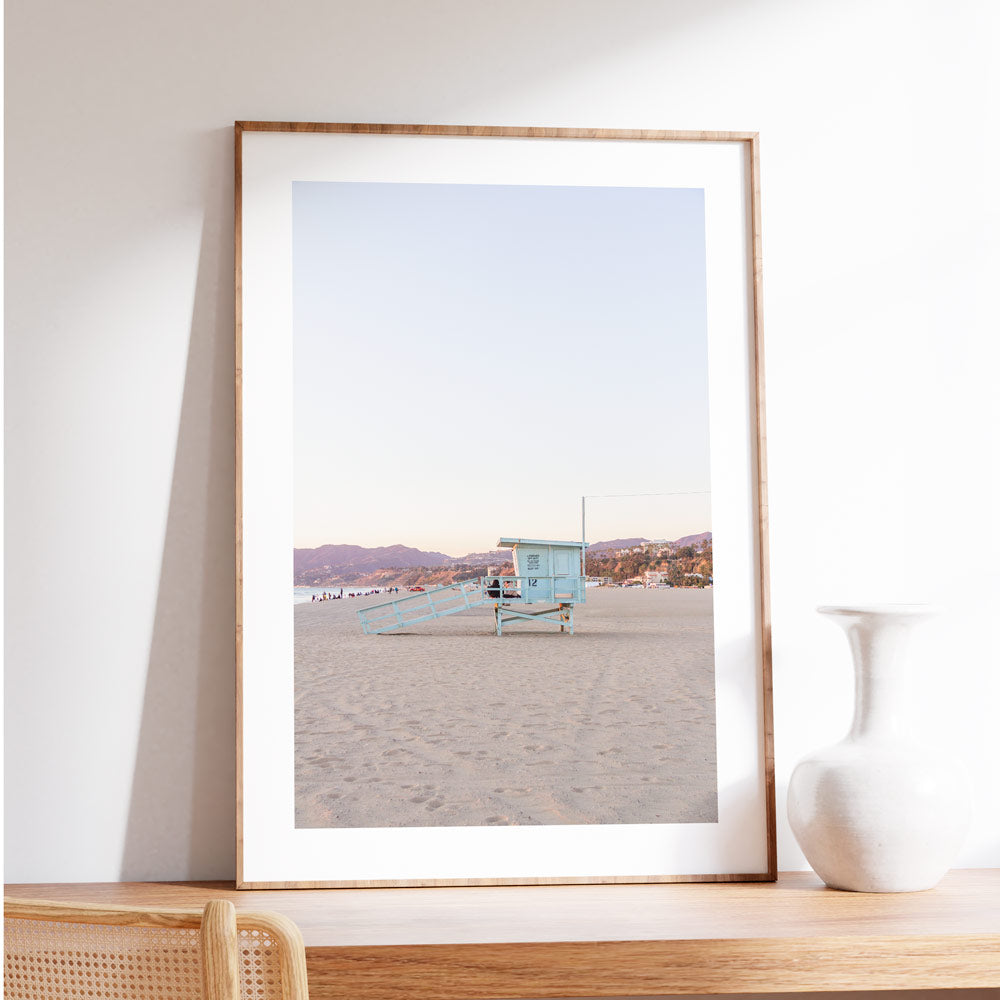 Dreamy Santa Monica Beach Sunset Oil Painting