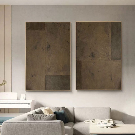 Contemporary Urban Abstract Oil Painting Panels for Modern Living Spaces