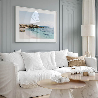 Tranquil Salmon Bay Ocean View Oil Painting for Serene Home Decor
