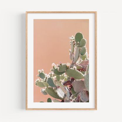 Vibrant Cactus Landscape Oil Painting for Modern Decor