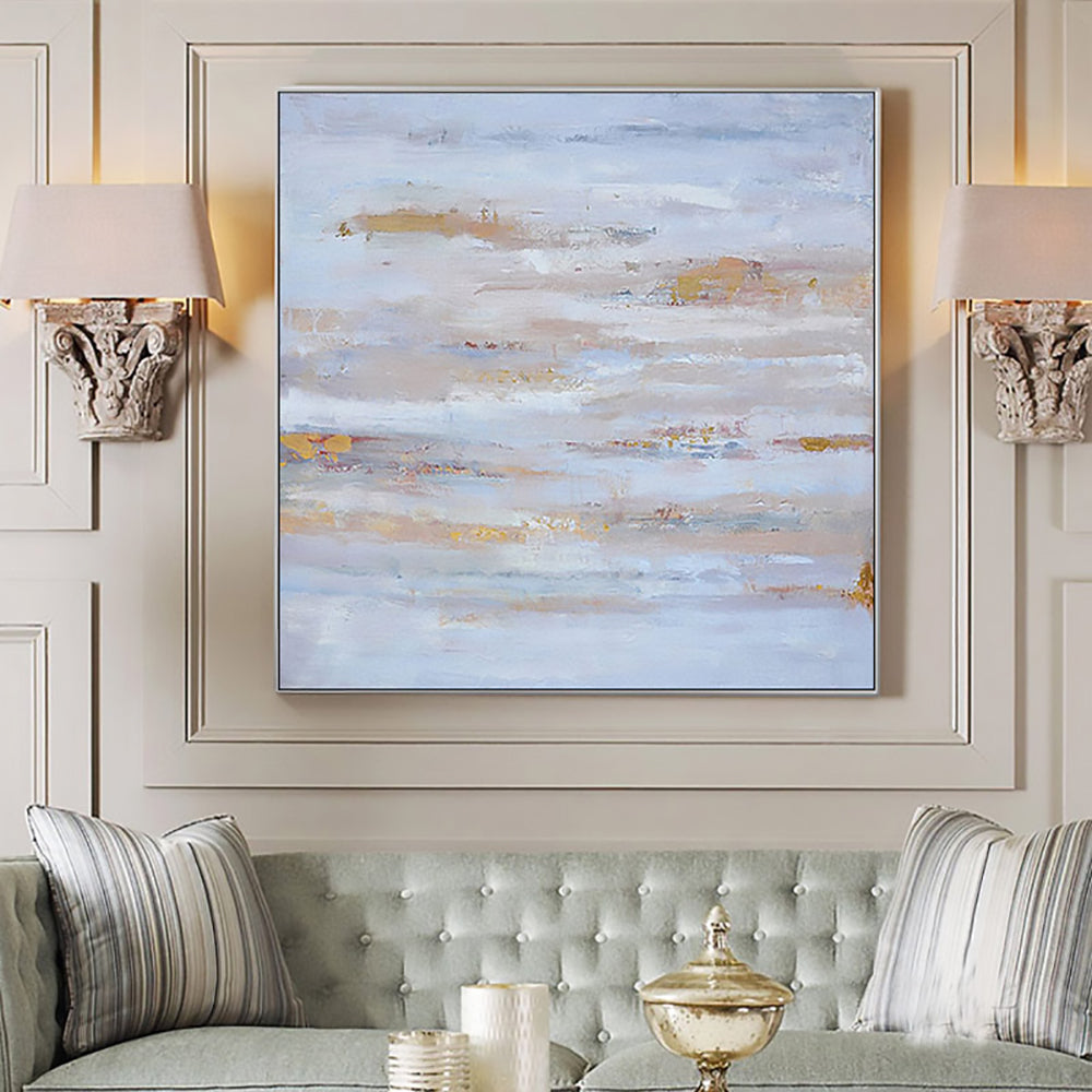 Tranquil Sand Dunes Oil Painting for Serene Home Decor and Relaxing Spaces
