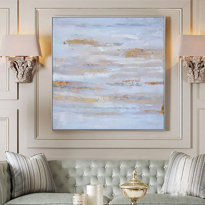 Tranquil Sand Dunes Oil Painting for Serene Home Decor and Relaxing Spaces