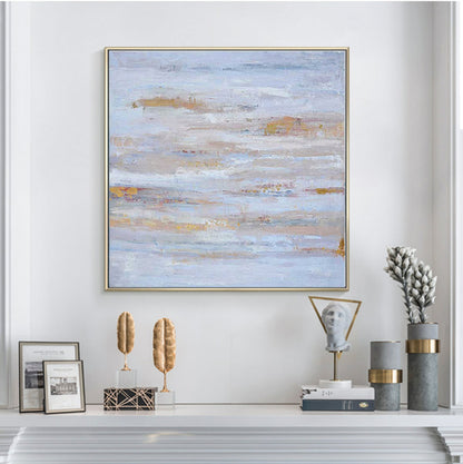 Tranquil Sand Dunes Oil Painting for Serene Home Decor and Relaxing Spaces