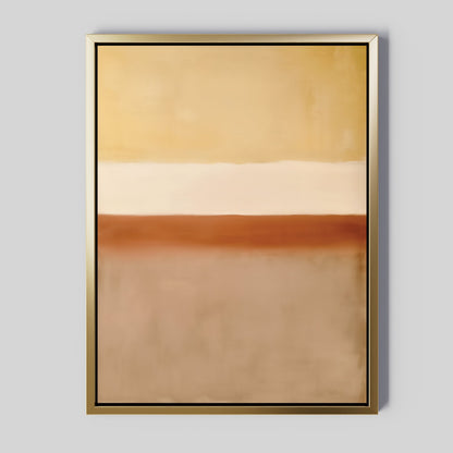 Serene Sand Gradient Abstract Oil Painting for Modern Home Decor