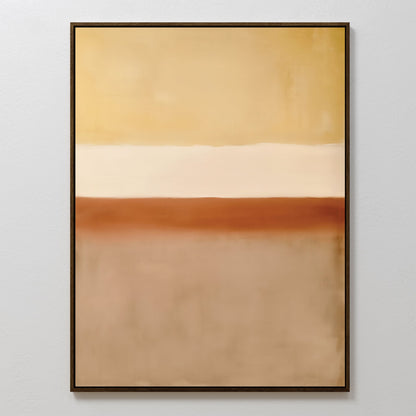 Serene Sand Gradient Abstract Oil Painting for Modern Home Decor