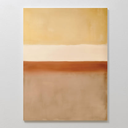 Serene Sand Gradient Abstract Oil Painting for Modern Home Decor