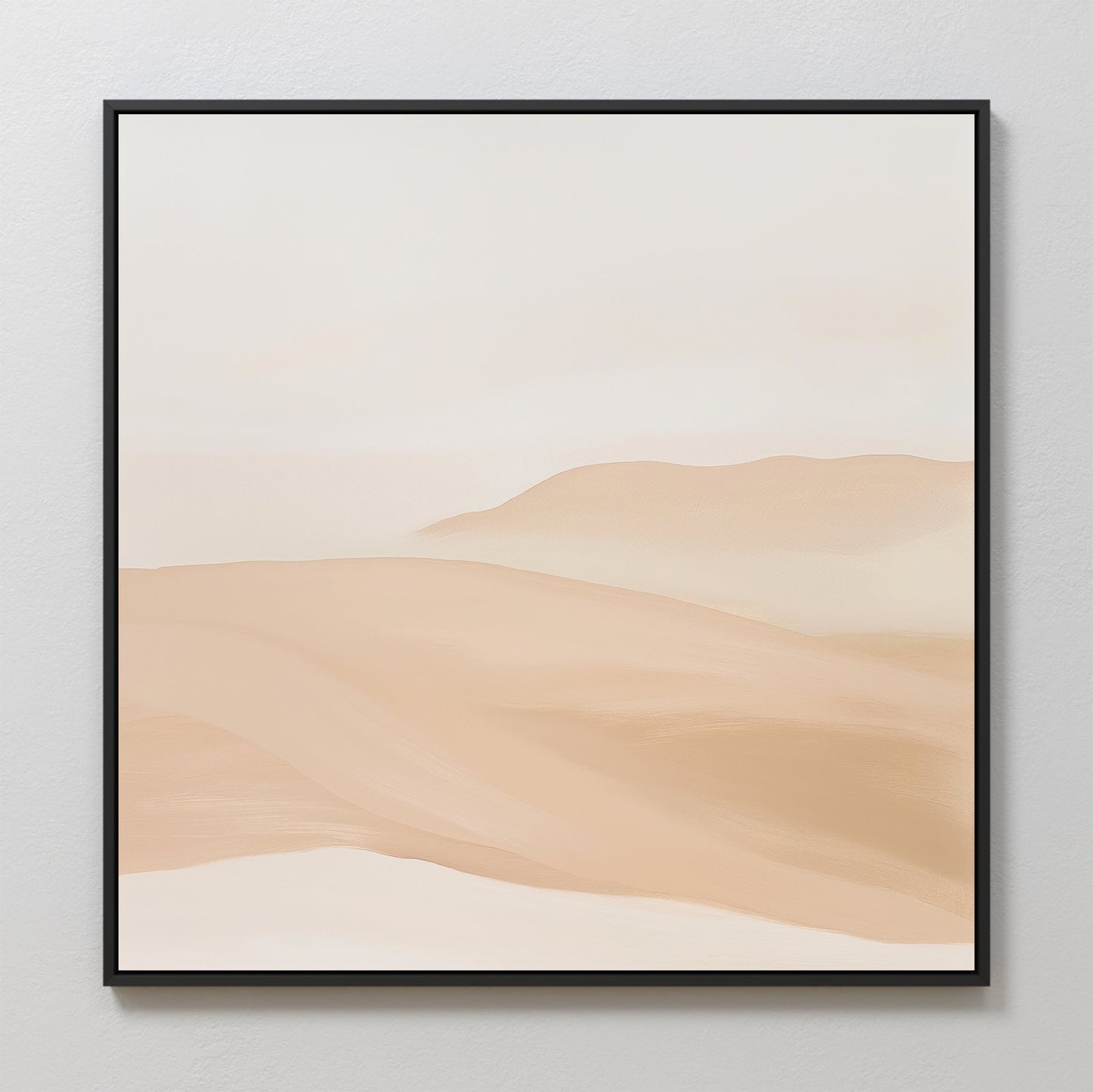 Serene Sandy Horizon Abstract Oil Painting for Modern Home Decor