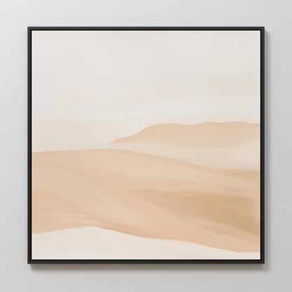 Serene Sandy Horizon Abstract Oil Painting for Modern Home Decor