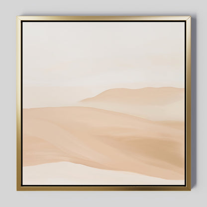 Serene Sandy Horizon Abstract Oil Painting for Modern Home Decor