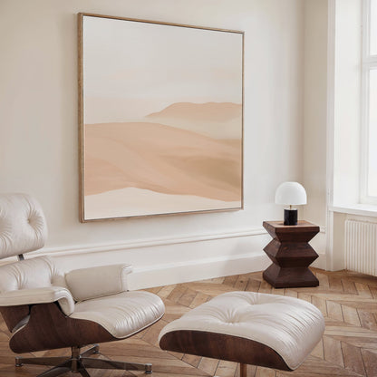 Serene Sandy Horizon Abstract Oil Painting for Modern Home Decor