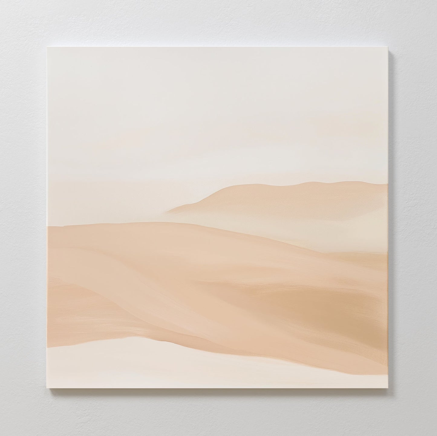 Serene Sandy Horizon Abstract Oil Painting for Modern Home Decor