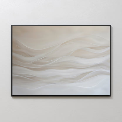 Serene Sandy Waves Abstract Oil Painting for Modern Home Decor