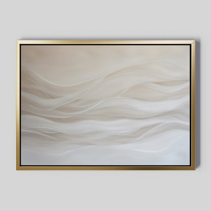 Serene Sandy Waves Abstract Oil Painting for Modern Home Decor
