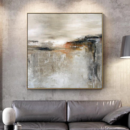 Serene Abstract Desert Landscape Oil Painting for Modern Home Decor