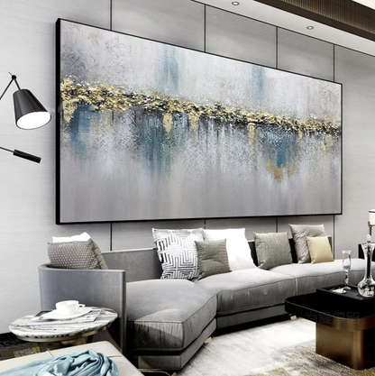 Contemporary Oil Painting Rush - Stunning Abstract Wall Art for Modern Decor