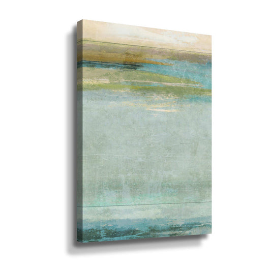 Tranquil Seafoam Abstract Oil Painting for Serene Home Decor