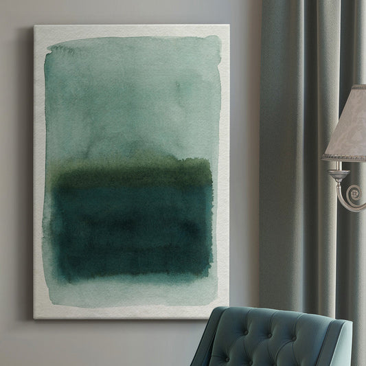 Serene Seaglass Abstract Oil Painting for Tranquil Home Decor