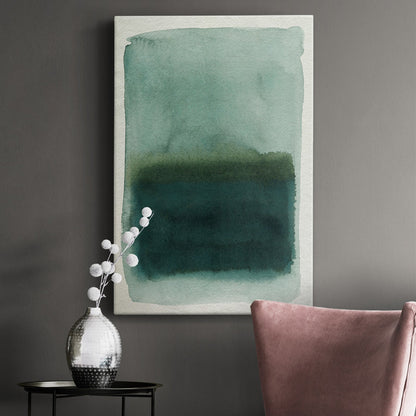 Serene Seaglass Abstract Oil Painting for Tranquil Home Decor