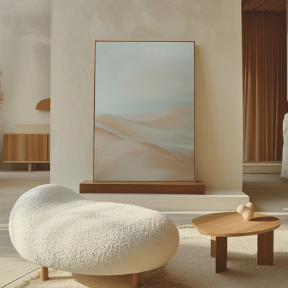 Abstract Serene Peaks Oil Painting for Tranquil Home Décor