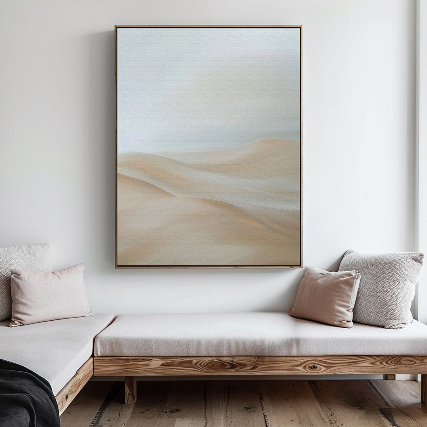 Abstract Serene Peaks Oil Painting for Tranquil Home Décor