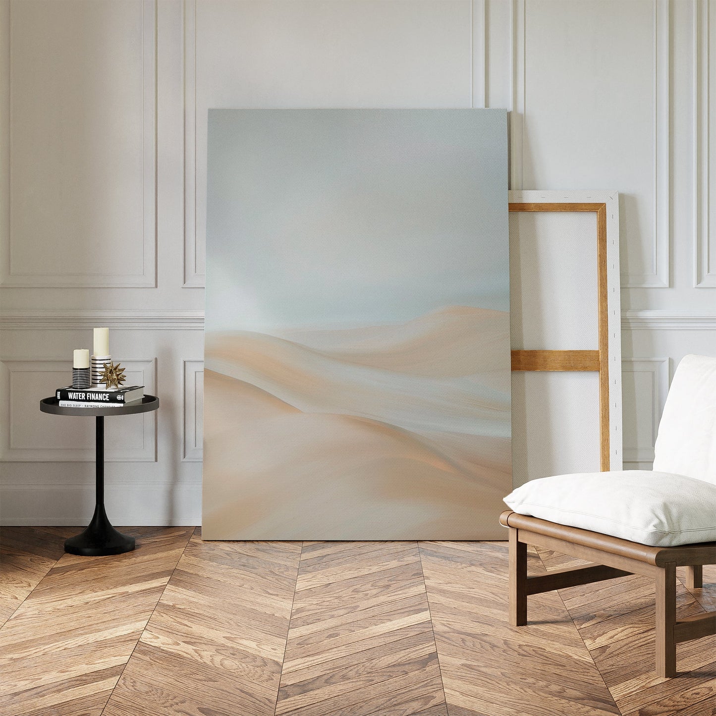 Abstract Serene Peaks Oil Painting for Tranquil Home Décor