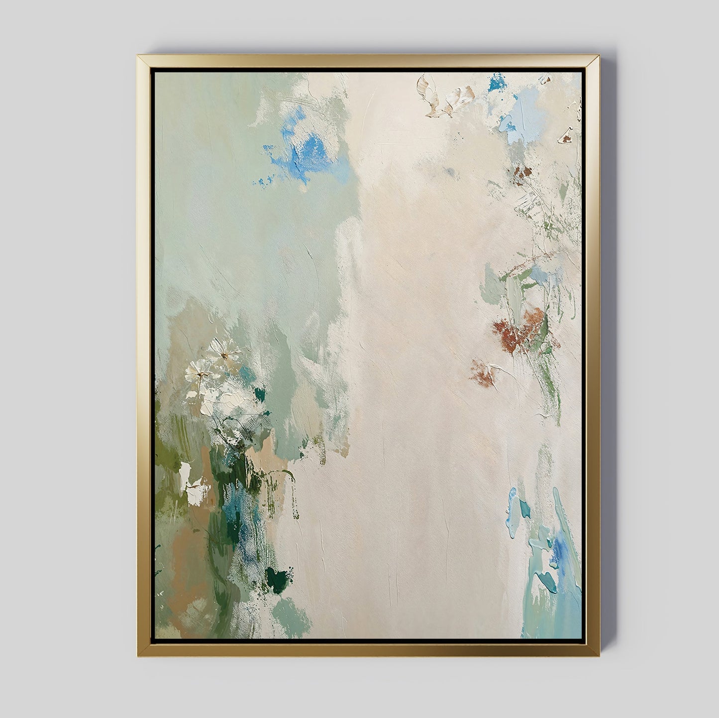 Abstract Serenity Garden Oil Painting for Tranquil Home Decor
