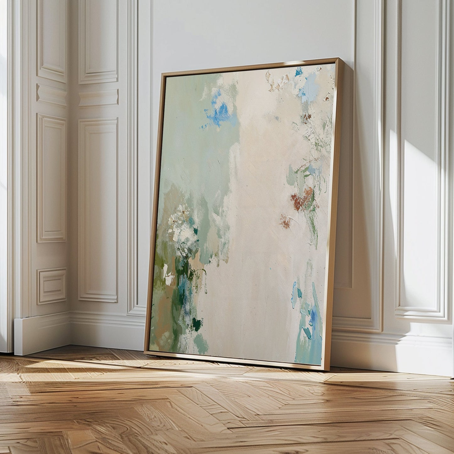 Abstract Serenity Garden Oil Painting for Tranquil Home Decor