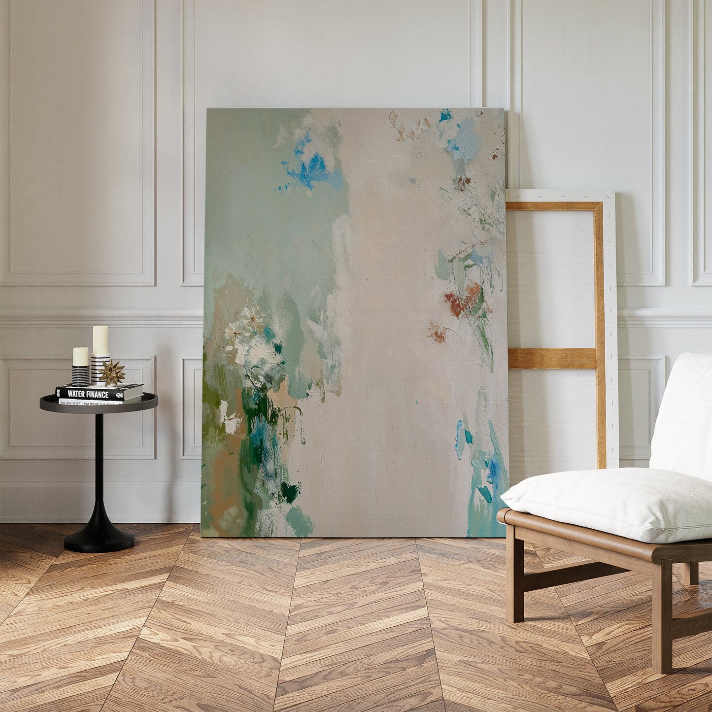 Abstract Serenity Garden Oil Painting for Tranquil Home Decor