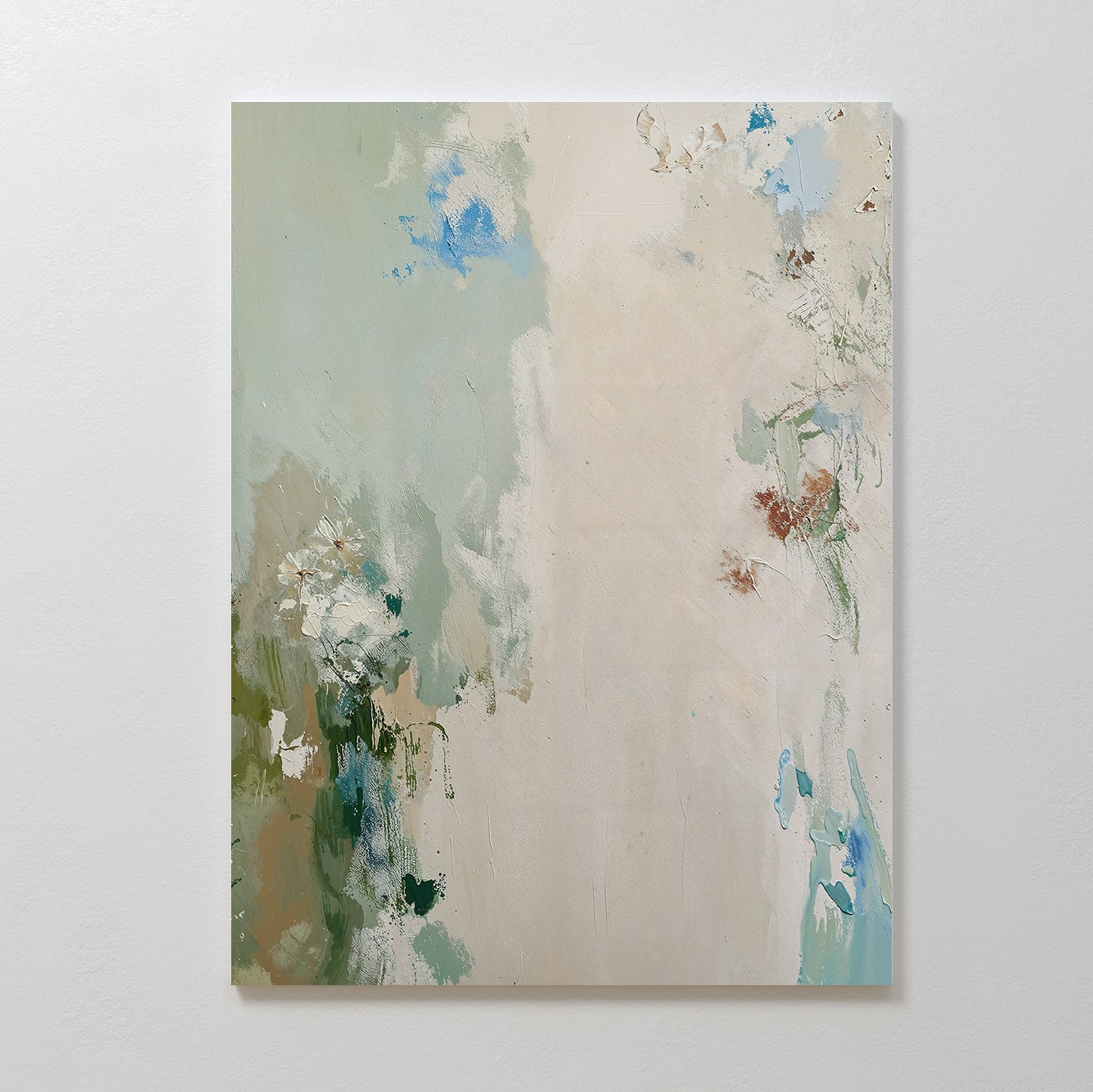 Abstract Serenity Garden Oil Painting for Tranquil Home Decor