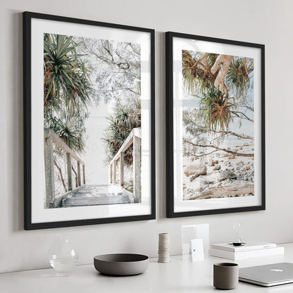 Coastal Serenity: Oil Paintings of Wategos Beach and Scenic Pathway