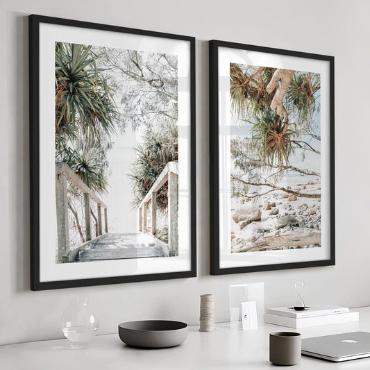 Coastal Serenity: Oil Paintings of Wategos Beach and Scenic Pathway