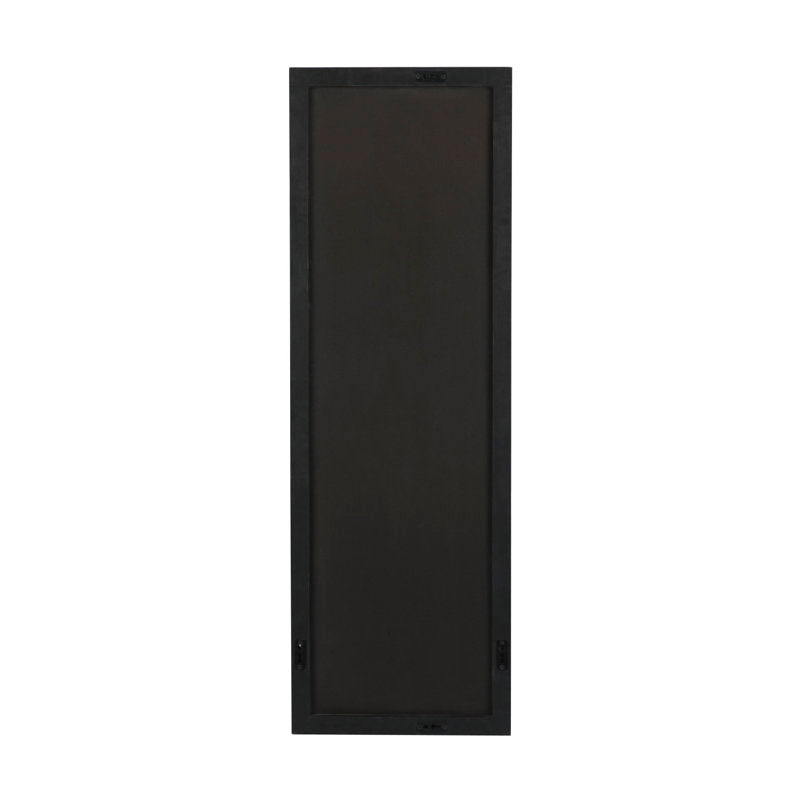 Modern Black Shadow Box Oil Painting Art on Wood for Contemporary Decor
