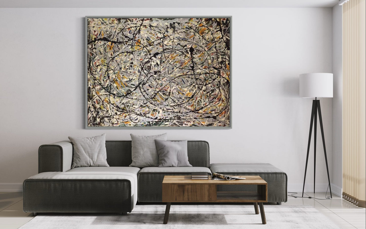 Abstract Harmony: Vibrant Oil Painting for Modern Home Decor