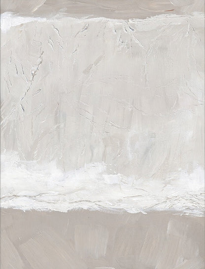 Serene Abstract Oil Painting in Soft Neutrals for Modern Home Decor