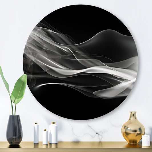 Contemplative Black and White Abstract Oil Painting for Modern Home Decor
