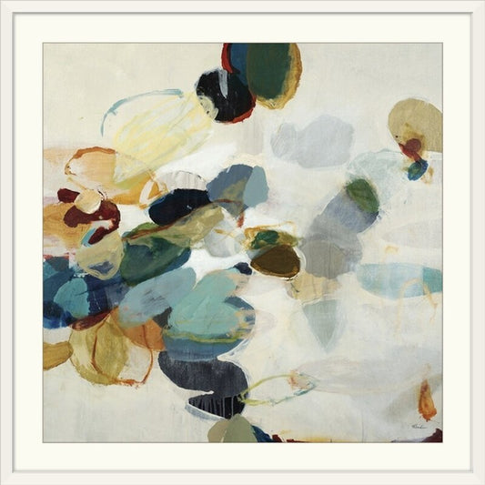 Abstract Harmony: Beauty of Scattered Stones in Oil Painting