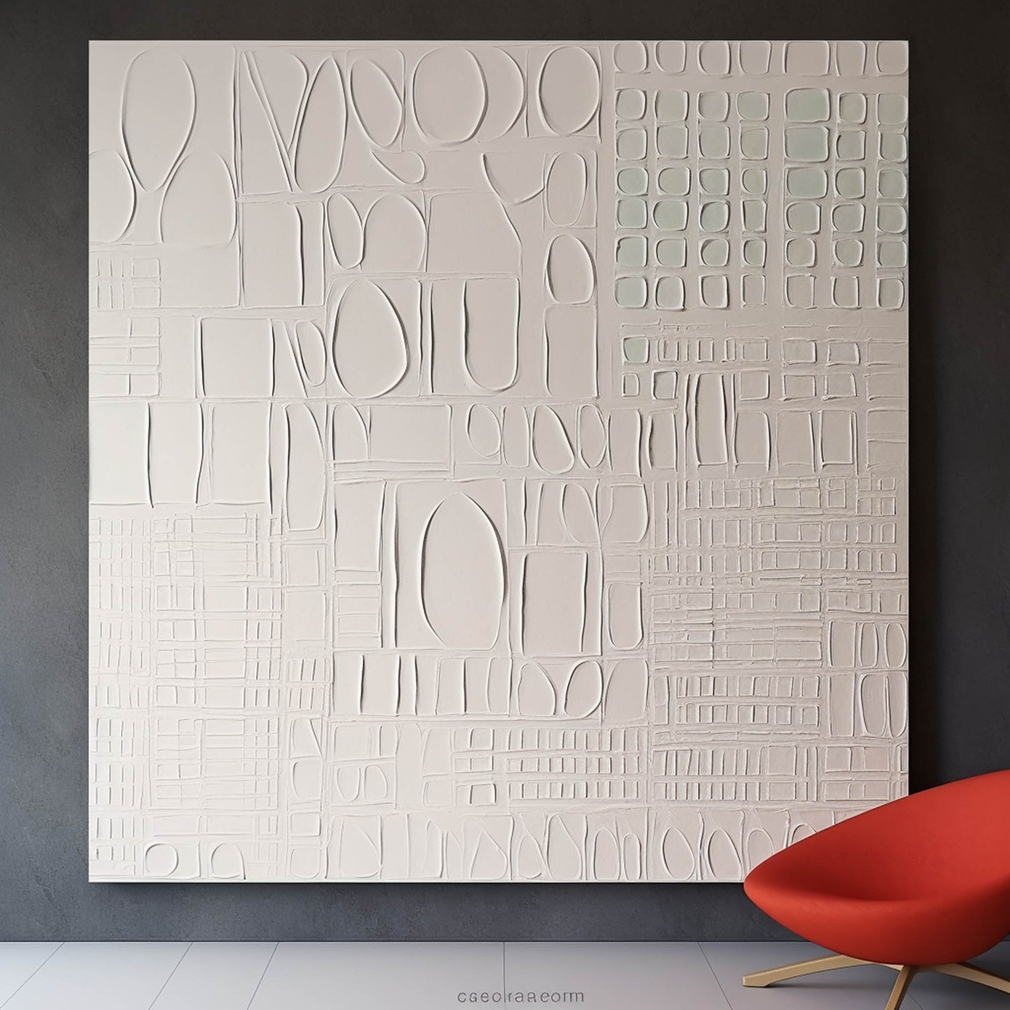 Abstract Textured Oil Painting for Modern Wall Decor