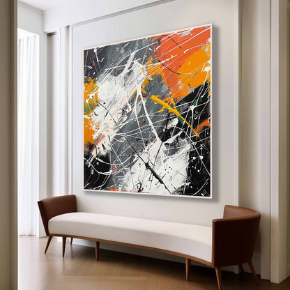 Vibrant Abstract Expressionist Oil Painting for Modern Art Lovers