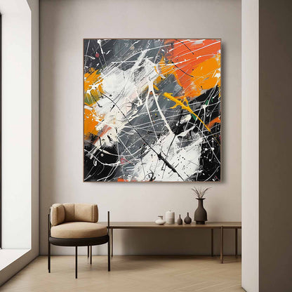 Vibrant Abstract Expressionist Oil Painting for Modern Art Lovers