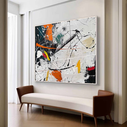 Vibrant Abstract Expressionism Oil Painting for Modern Home Decor