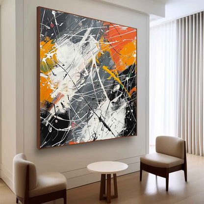 Vibrant Abstract Expressionist Oil Painting for Modern Art Lovers