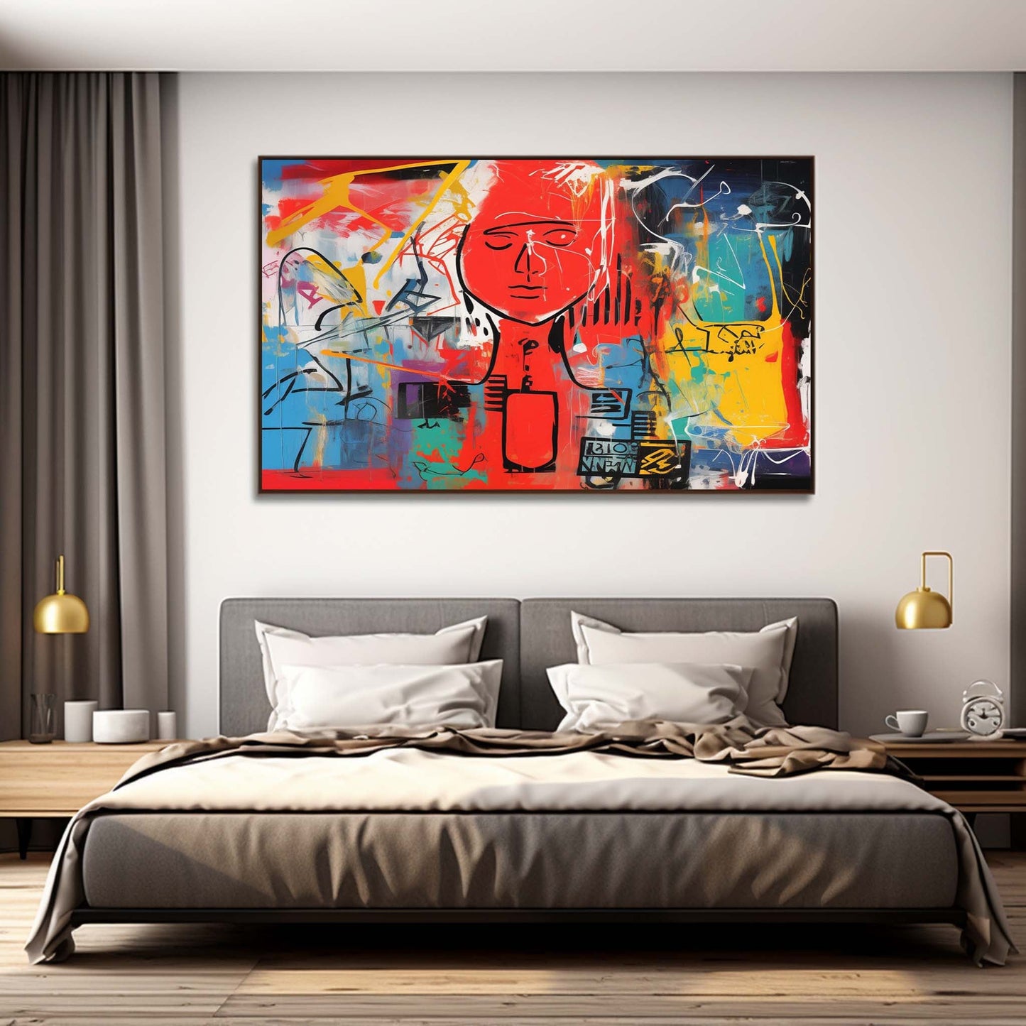 Vibrant Modern Pop Art Face – Bold Colorful Expression for Contemporary Decor